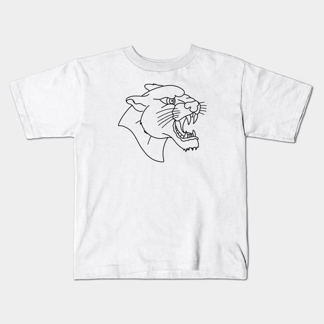 HomeSchoolTattoo Panther Kids T-Shirt by HomeSchoolTattoo